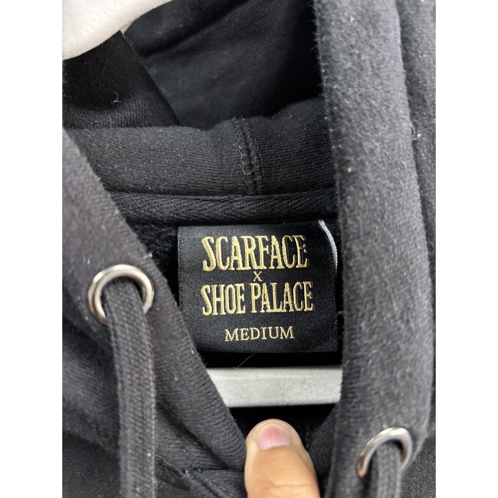 Scarface x Shoe Palace Tony Montana Hoodie Mens Medium Black Graphic Sweatshirt